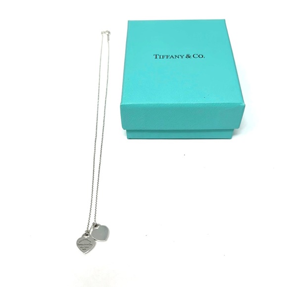 Authentic Tiffany & CO. Return To Double Heart Necklace. - Picture 15 of 15